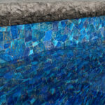 Beachglass pool liner installed to a swimming pool