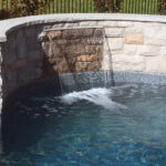 Charcoal Mosaic liner installed to a pool