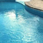 Moroccan liner installed to a swimming pool