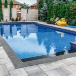 Reflections liner installed to a rectangular swimming pool